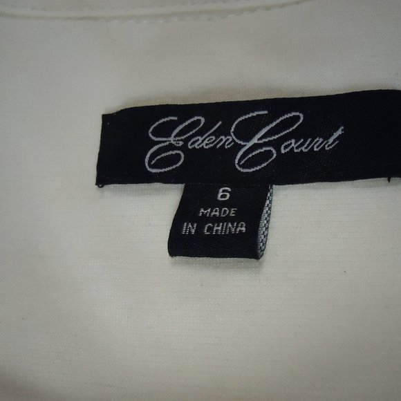 Eden Court Size 6 Cream Cowl Neck Midi Length Dress - Picture 8 of 8